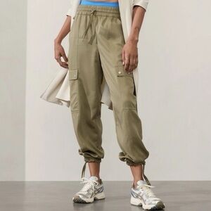 Athleta Celestial High Rise Utility Pants Olive Branch Green Size Large Cargo